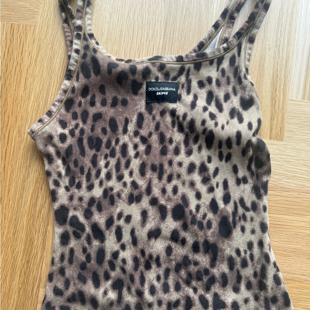Skims x Dolce & Gabbana leopard Tank Top size medium